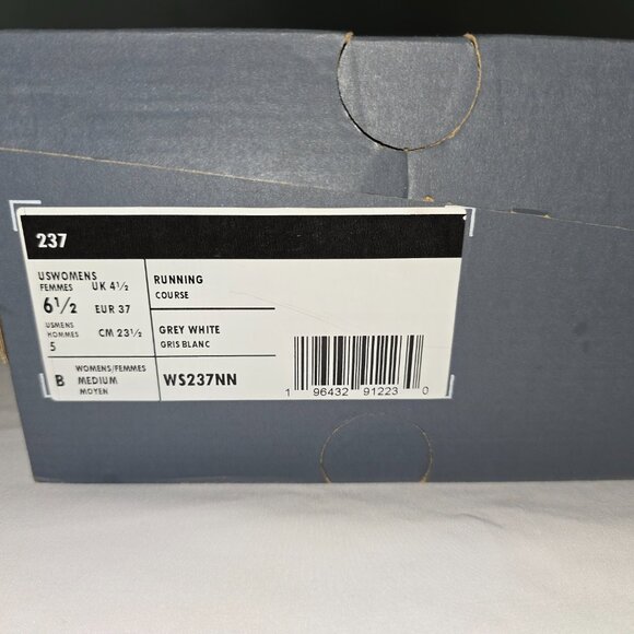 New Balance 237 Running Shoe,in Grey/White, Women's Size 6.5/Men's 5, New in Box - Picture 9 of 9